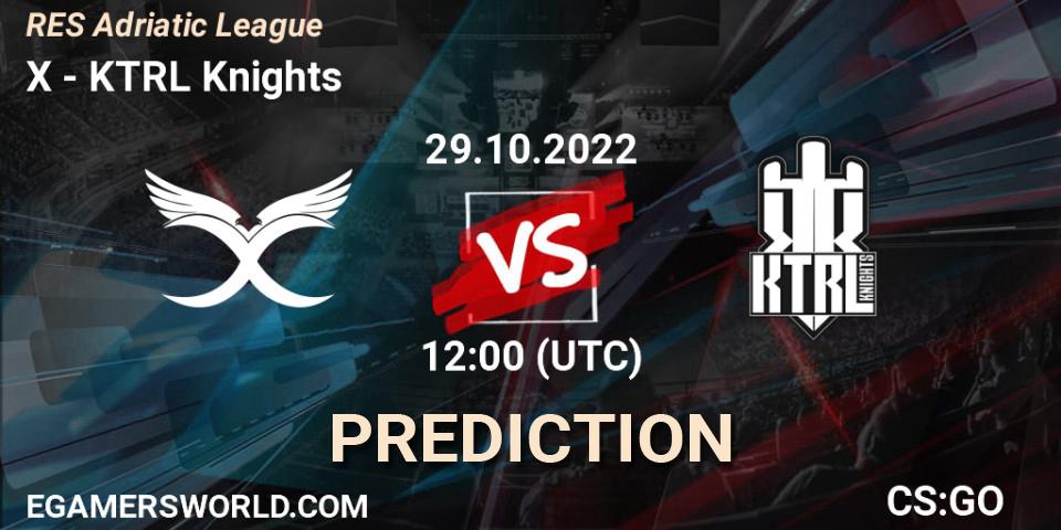 X - KTRL Knights: прогноз. 29.10.2022 at 12:00, Counter-Strike (CS2), RES Adriatic League