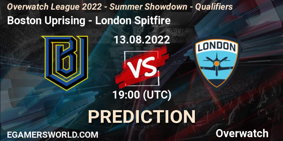 Boston Uprising - London Spitfire: прогноз. 13.08.22, Overwatch, Overwatch League 2022 - Summer Showdown - Qualifiers