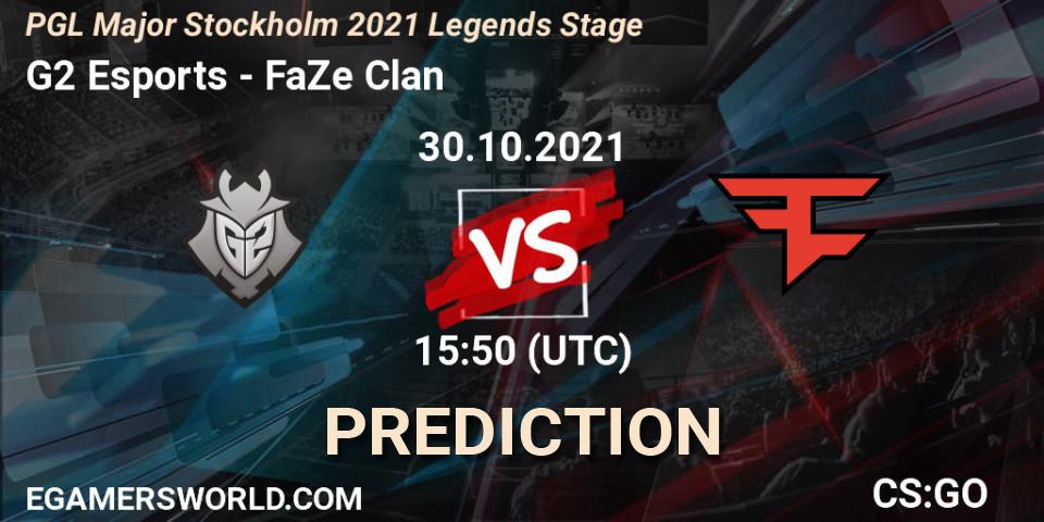 G2 Esports - FaZe Clan: прогноз. 30.10.2021 at 15:50, Counter-Strike (CS2), PGL Major Stockholm 2021 Legends Stage