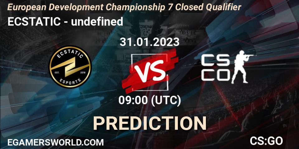 ECSTATIC - undefined: прогноз. 31.01.23, CS2 (CS:GO), European Development Championship 7 Closed Qualifier