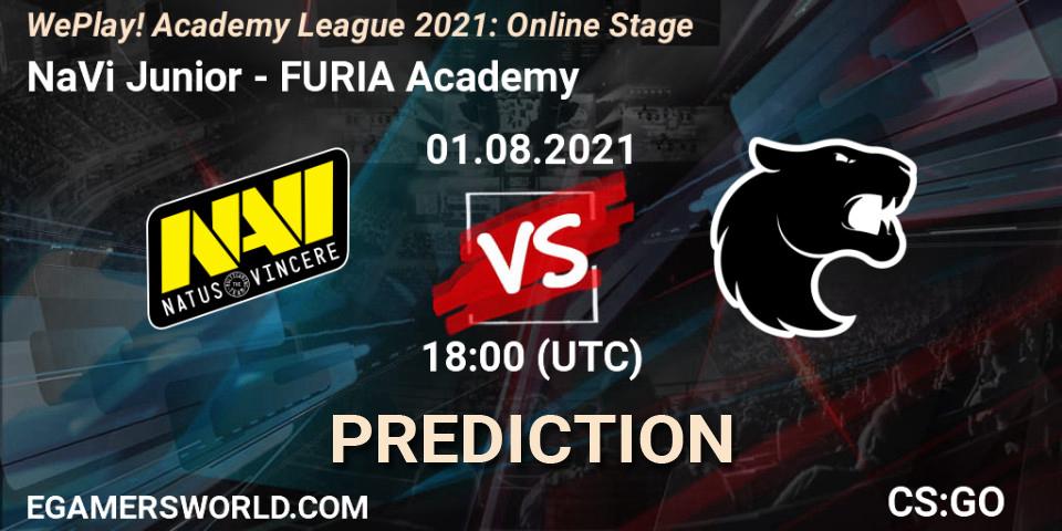 NaVi Junior - FURIA Academy: прогноз. 01.08.2021 at 17:45, Counter-Strike (CS2), WePlay Academy League Season 1: Online Stage
