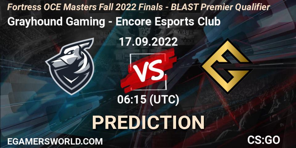 Grayhound Gaming - Encore Esports Club: прогноз. 17.09.2022 at 06:30, Counter-Strike (CS2), Fortress OCE Masters 2022