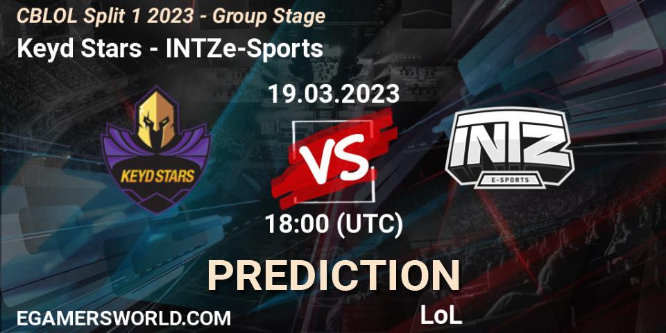 Keyd Stars - INTZ e-Sports: прогноз. 19.03.2023 at 18:00, LoL, CBLOL Split 1 2023 - Group Stage