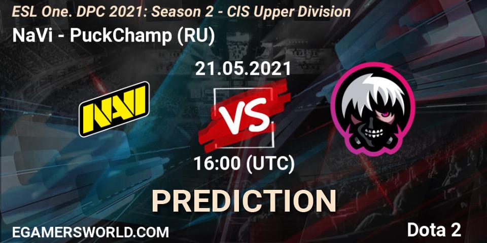 NaVi - PuckChamp (RU): прогноз. 21.05.2021 at 15:55, Dota 2, ESL One. DPC 2021: Season 2 - CIS Upper Division