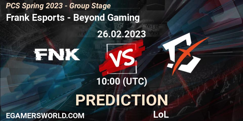 Frank Esports - Beyond Gaming: прогноз. 10.02.23, LoL, PCS Spring 2023 - Group Stage