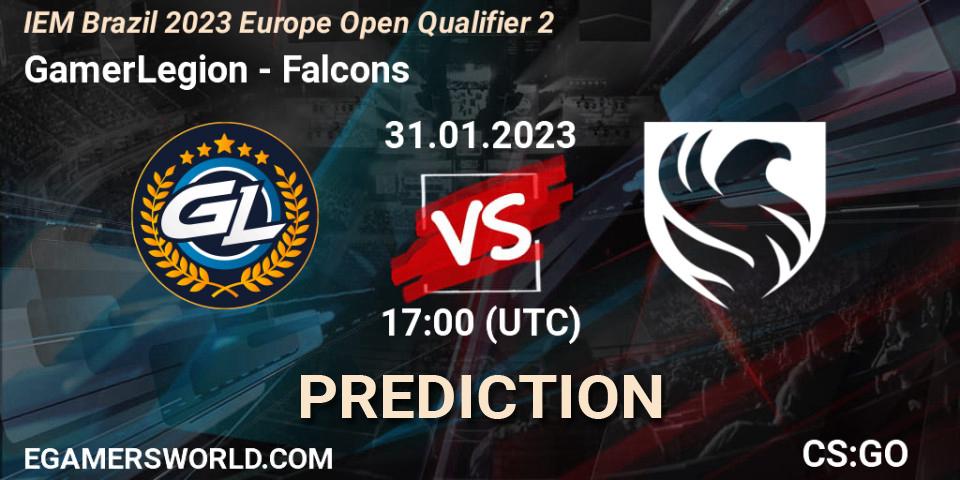 GamerLegion - Falcons: прогноз. 31.01.23, CS2 (CS:GO), IEM Brazil Rio 2023 Europe Open Qualifier 2