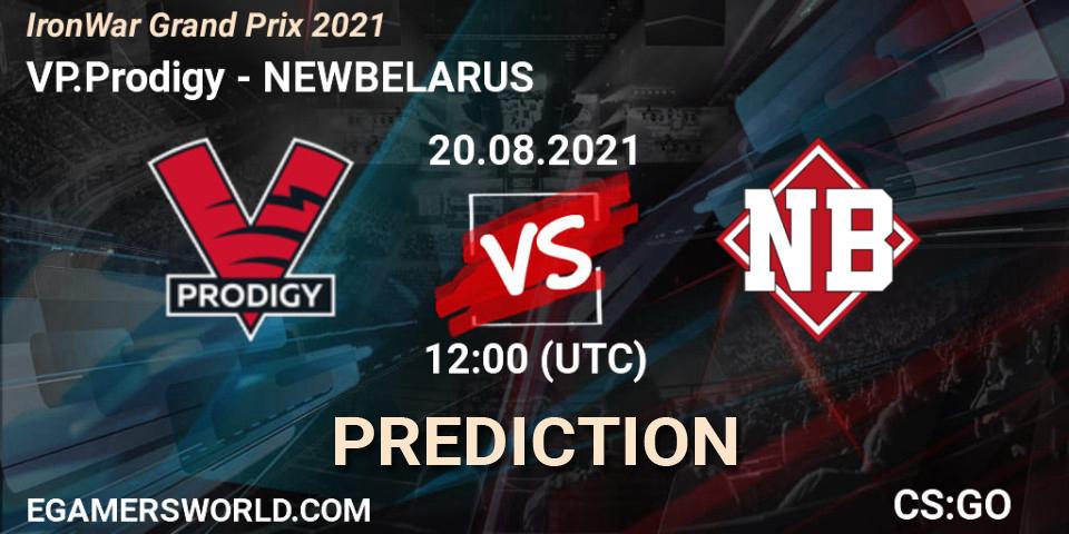 VP.Prodigy - NEWBELARUS: прогноз. 20.08.2021 at 11:10, Counter-Strike (CS2), IronWar Grand Prix 2021