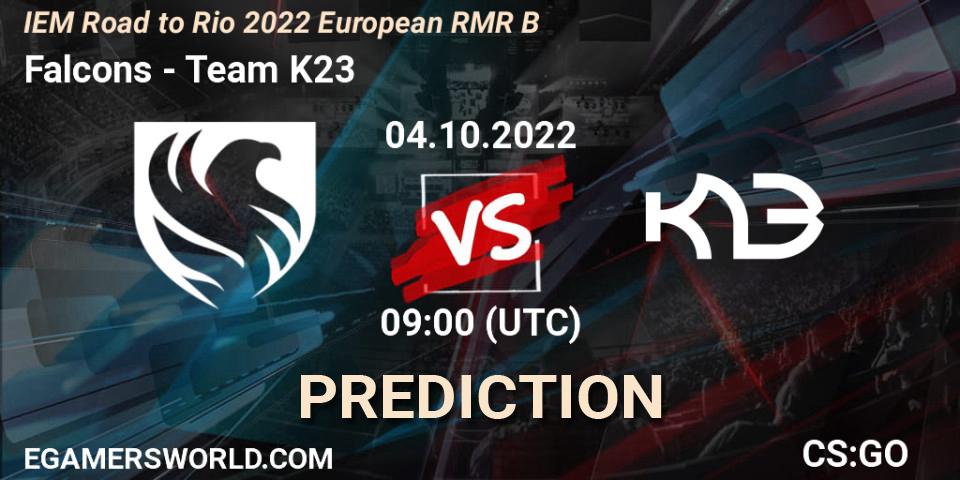Falcons - Team K23: прогноз. 04.10.2022 at 15:35, Counter-Strike (CS2), IEM Road to Rio 2022 European RMR B