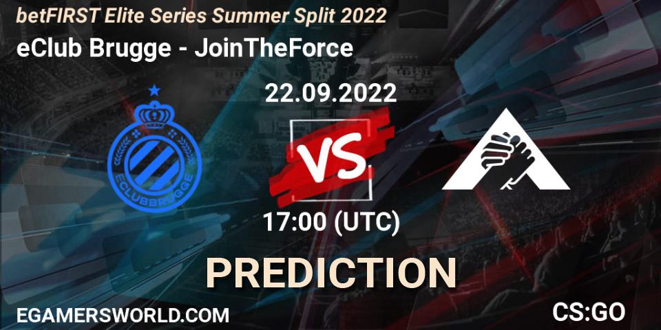 eClub Brugge - JoinTheForce: прогноз. 22.09.2022 at 17:00, Counter-Strike (CS2), betFIRST Elite Series Summer Split 2022
