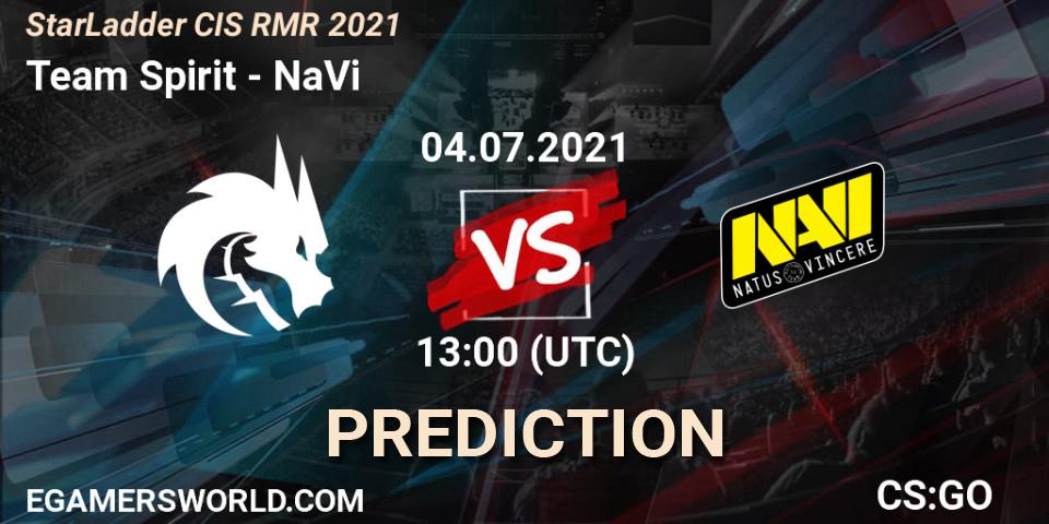 Team Spirit - NaVi: прогноз. 04.07.2021 at 13:00, Counter-Strike (CS2), StarLadder CIS RMR 2021