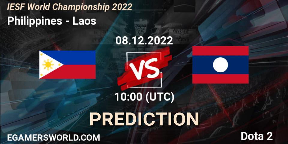 Philippines - Laos: прогноз. 08.12.2022 at 08:56, Dota 2, IESF World Championship 2022 