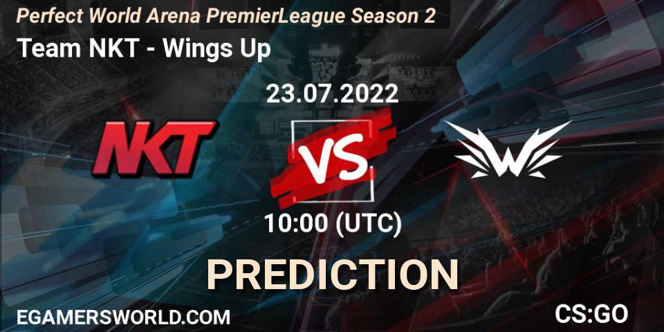 Team NKT - Wings Up: прогноз. 23.07.2022 at 10:00, Counter-Strike (CS2), Perfect World Arena Premier League Season 2