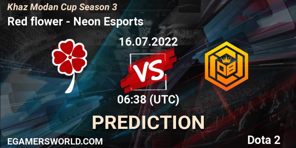 Red flower - Neon Esports: прогноз. 16.07.2022 at 06:38, Dota 2, Khaz Modan Cup Season 3
