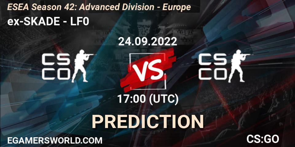 ex-SKADE - LF0: прогноз. 24.09.22, CS2 (CS:GO), ESEA Season 42: Advanced Division - Europe