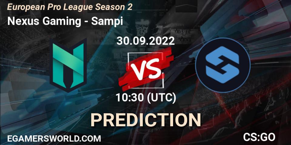 Nexus Gaming - Sampi: прогноз. 30.09.2022 at 10:30, Counter-Strike (CS2), European Pro League Season 2