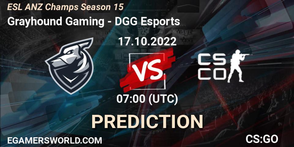 Grayhound Gaming - DGG Esports: прогноз. 12.10.2022 at 09:50, Counter-Strike (CS2), ESL ANZ Champs Season 15