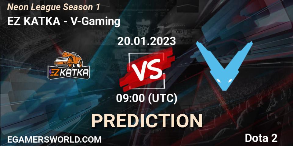 EZ KATKA - V-Gaming: прогноз. 20.01.2023 at 09:14, Dota 2, Neon League Season 1