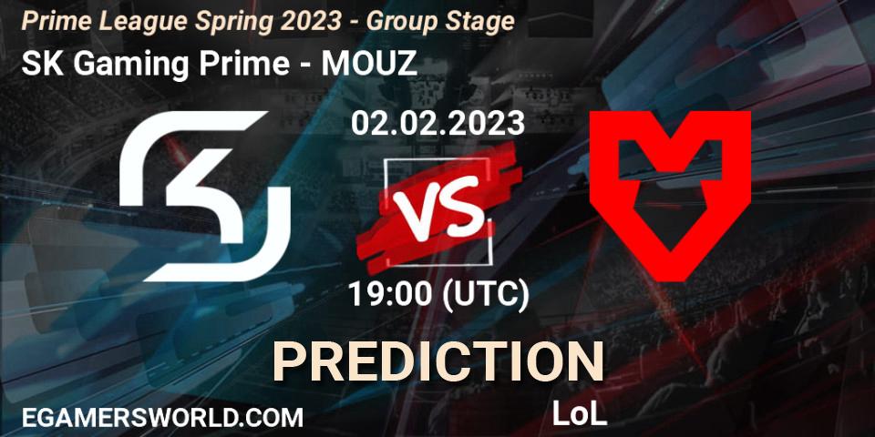 SK Gaming Prime - MOUZ: прогноз. 02.02.2023 at 19:00, LoL, Prime League Spring 2023 - Group Stage