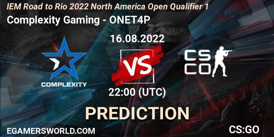 Complexity Gaming - ONET4P: прогноз. 16.08.2022 at 22:30, Counter-Strike (CS2), IEM Road to Rio 2022 North America Open Qualifier 1