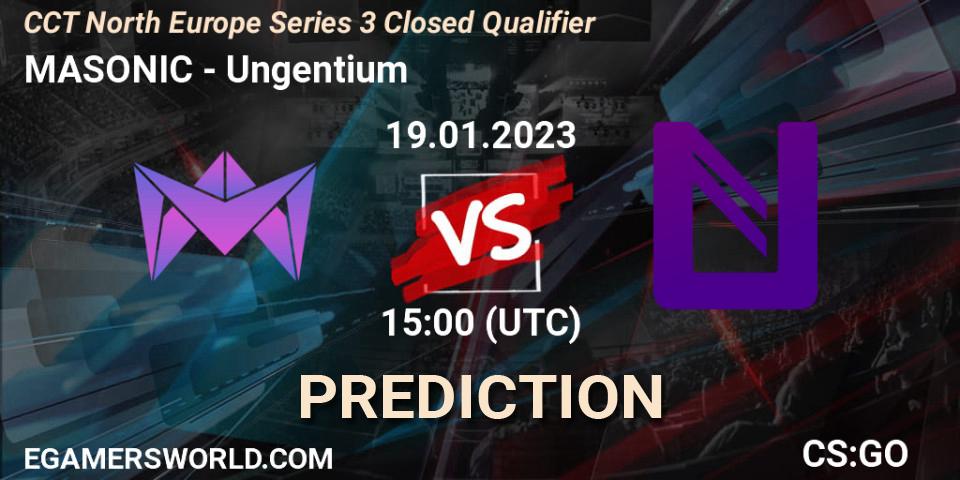 MASONIC - Ungentium: прогноз. 19.01.2023 at 15:00, Counter-Strike (CS2), CCT North Europe Series 3 Closed Qualifier