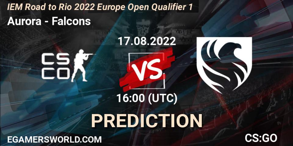 Aurora - Falcons: прогноз. 17.08.2022 at 16:00, Counter-Strike (CS2), IEM Road to Rio 2022 Europe Open Qualifier 1