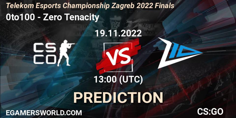 0to100 - Zero Tenacity: прогноз. 19.11.2022 at 13:40, Counter-Strike (CS2), Telekom eSports Championship 2022