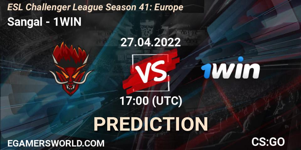 Sangal - 1WIN: прогноз. 27.04.2022 at 17:00, Counter-Strike (CS2), ESL Challenger League Season 41: Europe