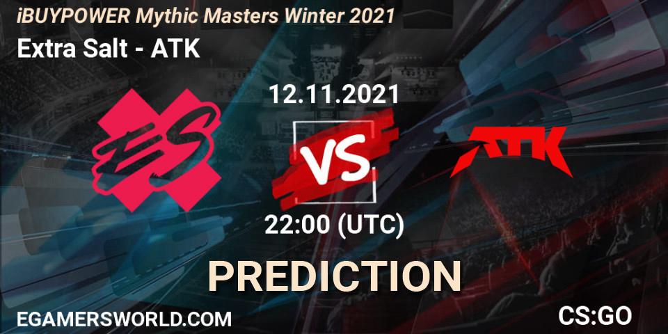 Extra Salt - ATK: прогноз. 12.11.2021 at 22:05, Counter-Strike (CS2), iBUYPOWER Mythic Masters Winter 2021