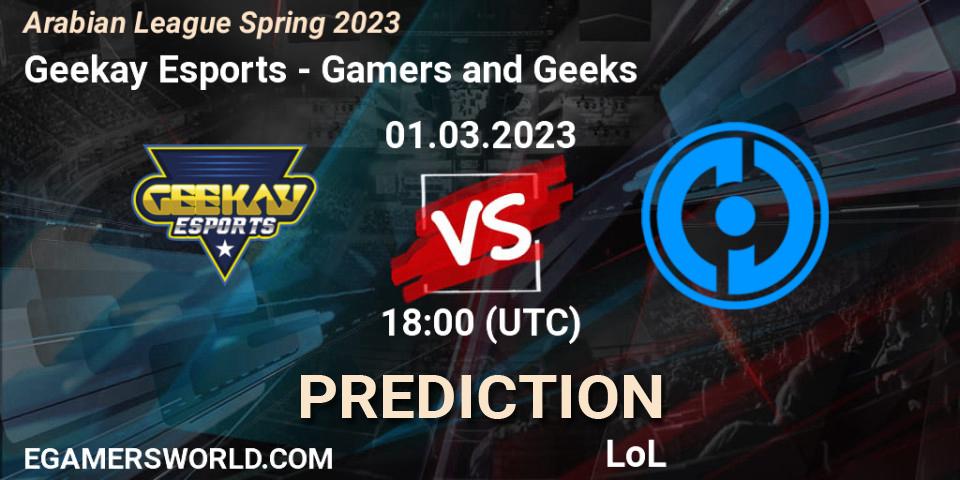 Geekay Esports - Gamers and Geeks: прогноз. 08.02.23, LoL, Arabian League Spring 2023