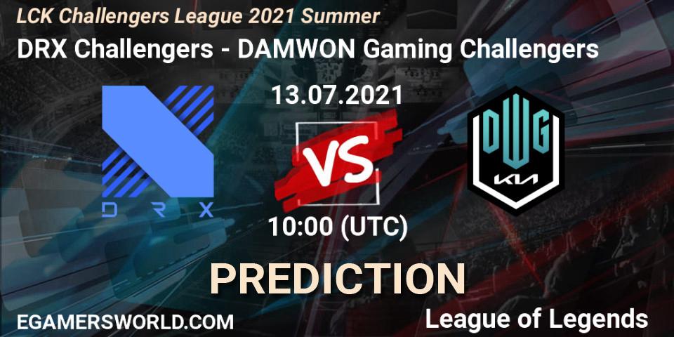DRX Challengers - DAMWON Gaming Challengers: прогноз. 13.07.2021 at 10:00, LoL, LCK Challengers League 2021 Summer