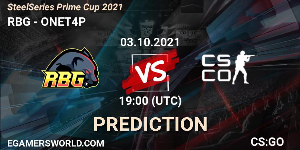 RBG - ONET4P: прогноз. 03.10.2021 at 19:00, Counter-Strike (CS2), SteelSeries Prime Cup 2021