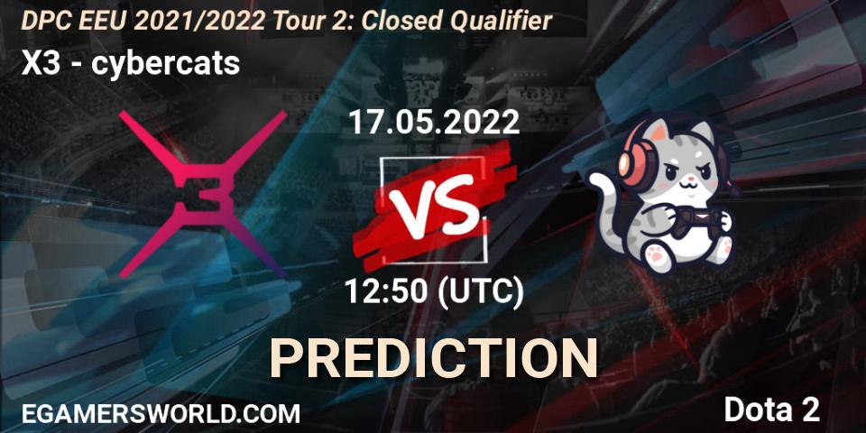 X3 - cybercats: прогноз. 17.05.2022 at 12:50, Dota 2, DPC EEU 2021/2022 Tour 2: Closed Qualifier