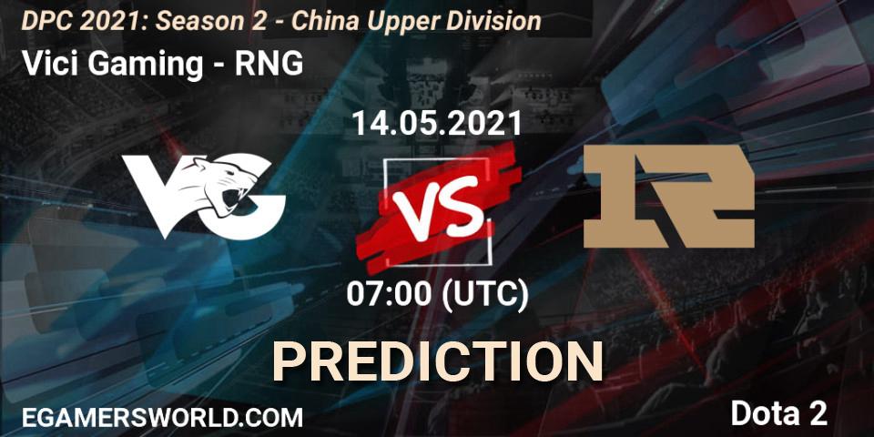 Vici Gaming - RNG: прогноз. 14.05.2021 at 06:55, Dota 2, DPC 2021: Season 2 - China Upper Division
