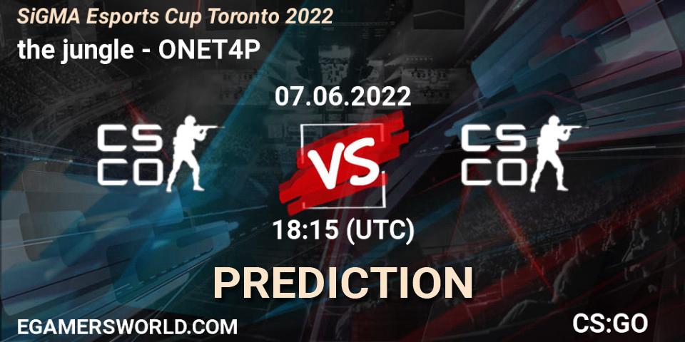 the jungle - ONET4P: прогноз. 07.06.2022 at 18:15, Counter-Strike (CS2), SiGMA Esports Cup Toronto 2022