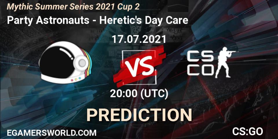 Party Astronauts - Heretic's Day Care: прогноз. 17.07.2021 at 20:00, Counter-Strike (CS2), Mythic Summer Series 2021 Cup 2