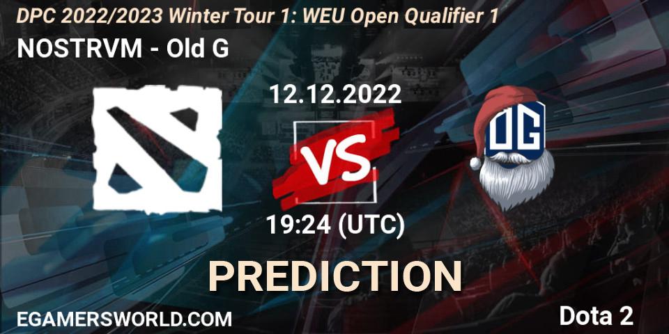 NOSTRVM - Old G: прогноз. 12.12.2022 at 19:24, Dota 2, DPC 2022/2023 Winter Tour 1: WEU Open Qualifier 1