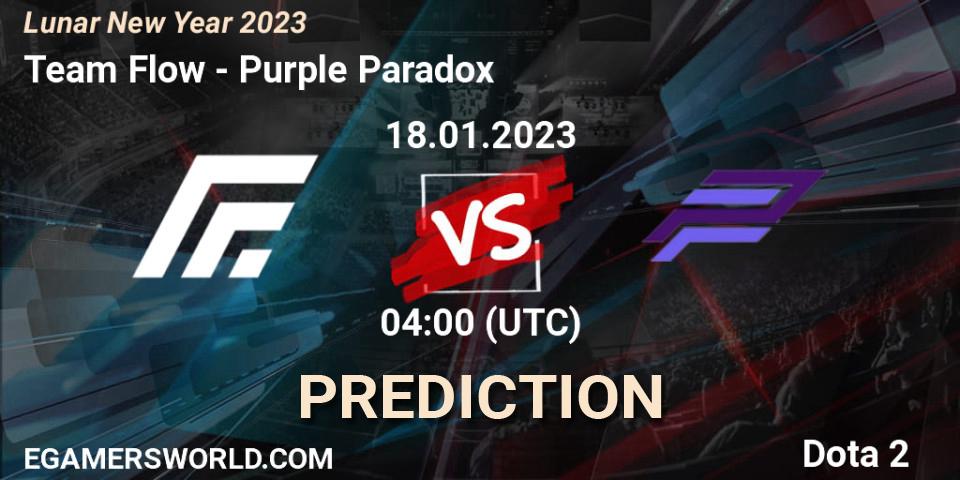 Team Flow - Purple Paradox: прогноз. 18.01.23, Dota 2, Lunar New Year 2023