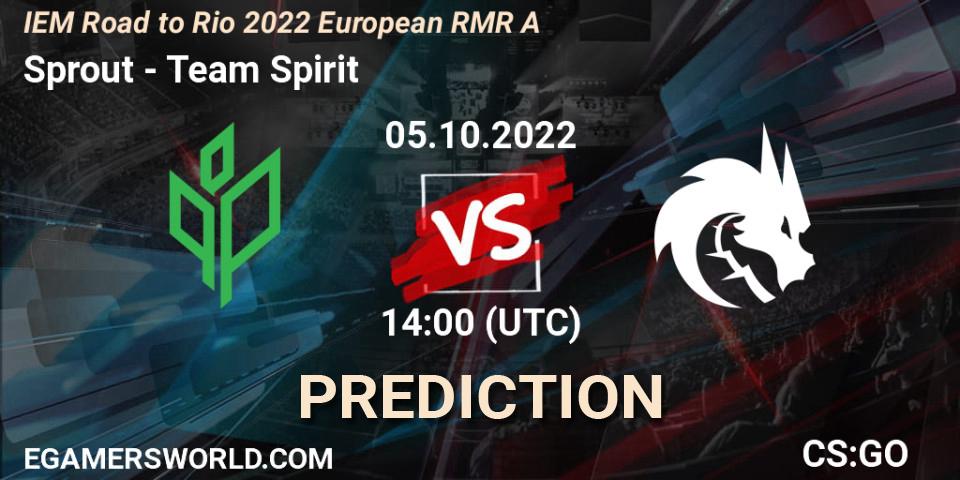 Sprout - Team Spirit: прогноз. 05.10.2022 at 14:10, Counter-Strike (CS2), IEM Road to Rio 2022 European RMR A