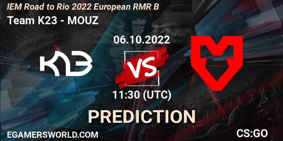Team K23 - MOUZ: прогноз. 06.10.2022 at 12:00, Counter-Strike (CS2), IEM Road to Rio 2022 European RMR B