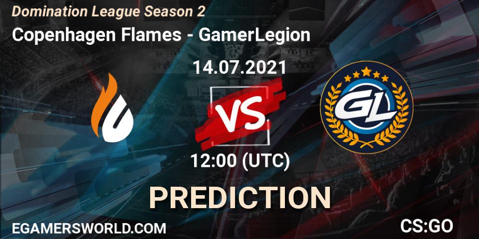Copenhagen Flames - GamerLegion: прогноз. 14.07.2021 at 15:00, Counter-Strike (CS2), Domination League Season 2