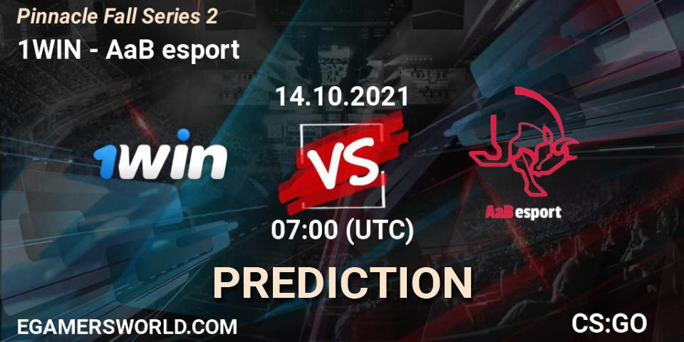1WIN - AaB esport: прогноз. 14.10.2021 at 07:00, Counter-Strike (CS2), Pinnacle Fall Series #2