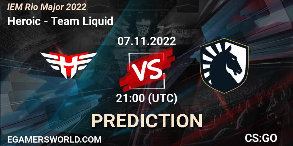 Heroic - Team Liquid: прогноз. 07.11.22, CS2 (CS:GO), IEM Rio Major 2022