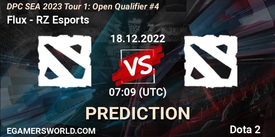 Flux - RZ Esports: прогноз. 18.12.2022 at 07:09, Dota 2, DPC SEA 2023 Tour 1: Open Qualifier #4