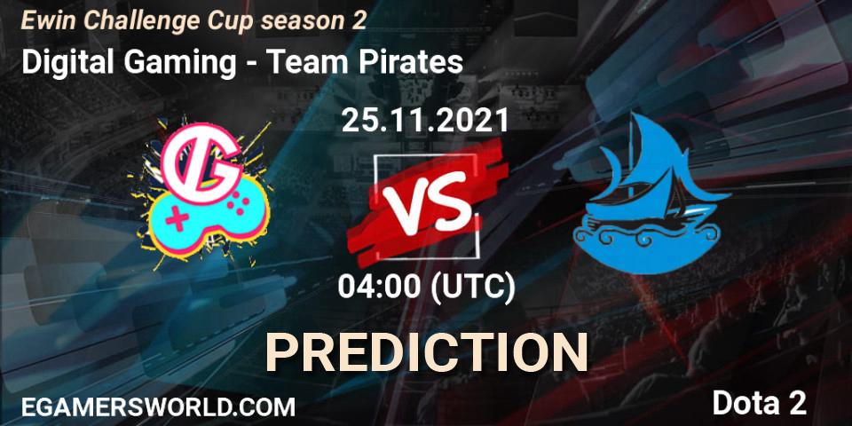 Digital Gaming - Team Pirates: прогноз. 25.11.2021 at 04:11, Dota 2, Ewin Challenge Cup season 2