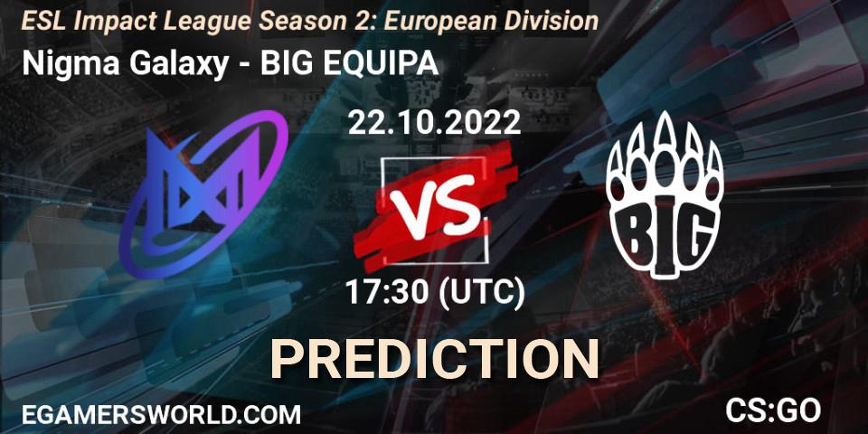 Galaxy Racer Female - BIG EQUIPA: прогноз. 22.10.22, CS2 (CS:GO), ESL Impact League Season 2: European Division
