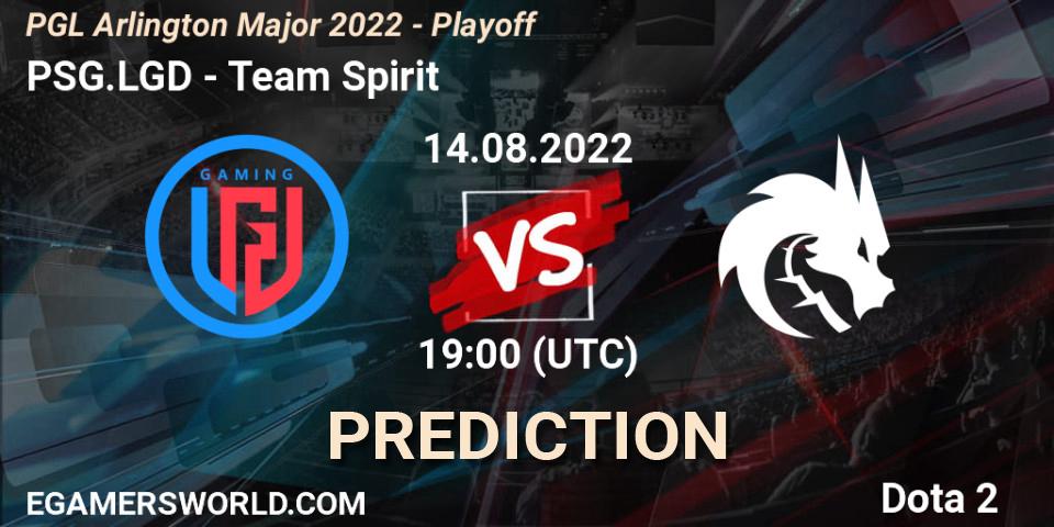 PSG.LGD - Team Spirit: прогноз. 14.08.2022 at 19:42, Dota 2, PGL Arlington Major 2022 - Playoff