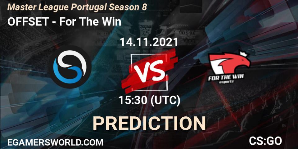 OFFSET - For The Win: прогноз. 14.11.2021 at 15:30, Counter-Strike (CS2), Master League Portugal Season 8