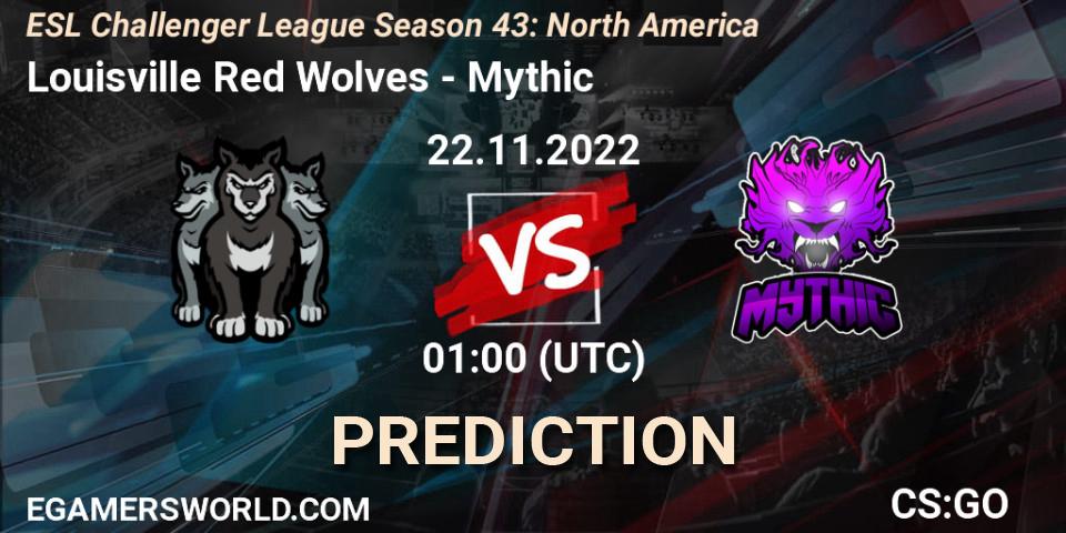 Louisville Red Wolves - Mythic: прогноз. 02.12.22, CS2 (CS:GO), ESL Challenger League Season 43: North America