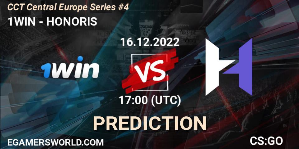1WIN - HONORIS: прогноз. 16.12.2022 at 16:40, Counter-Strike (CS2), CCT Central Europe Series #4