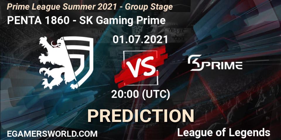 PENTA 1860 - SK Gaming Prime: прогноз. 01.07.2021 at 20:00, LoL, Prime League Summer 2021 - Group Stage